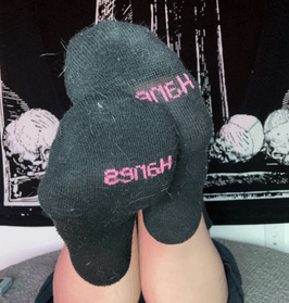 Dirty black socks