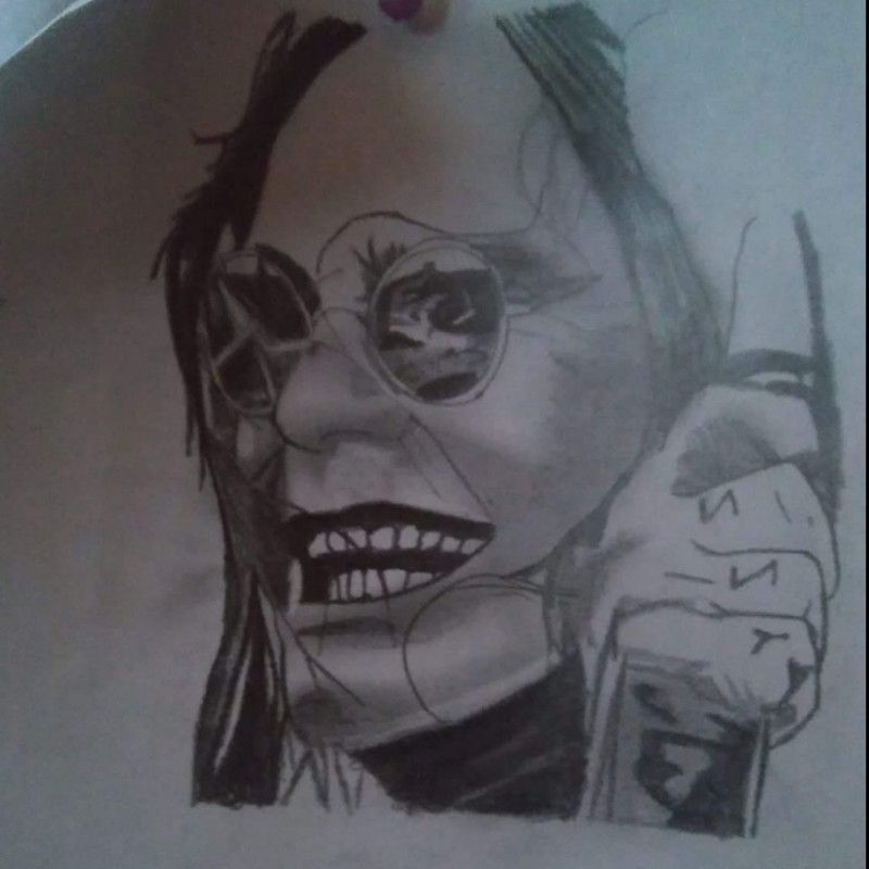 hand drawn ozzy portrait