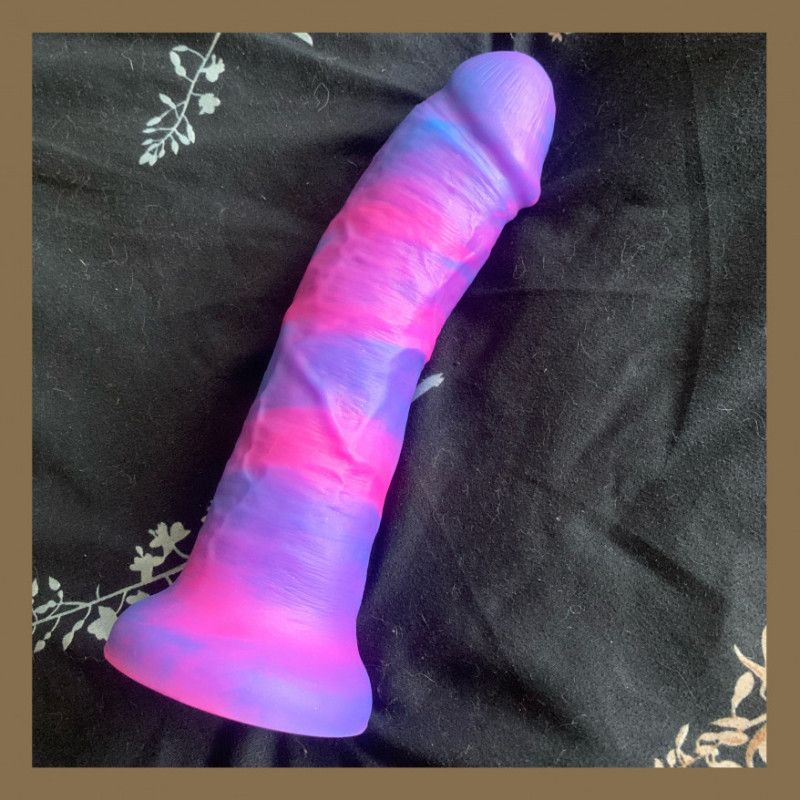 thick pink and purple dildo