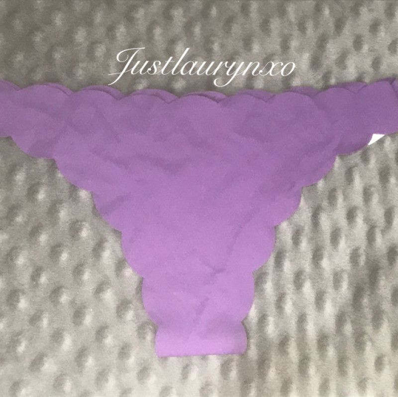 Scalloped Purple Spandex Style Thong