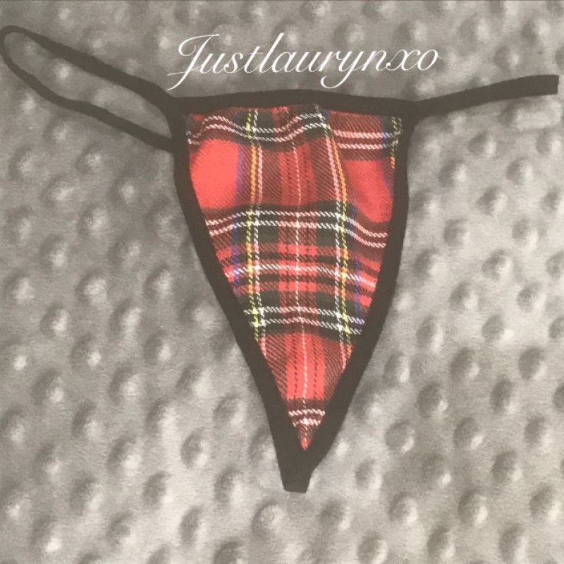 Red and Black Plaid G String