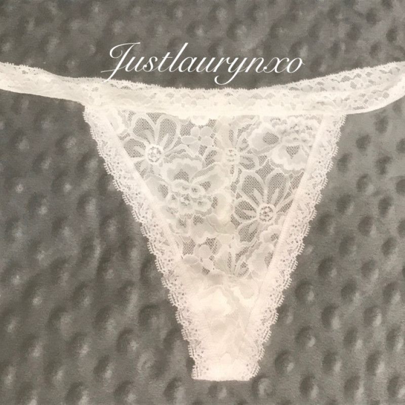 White Lace G String