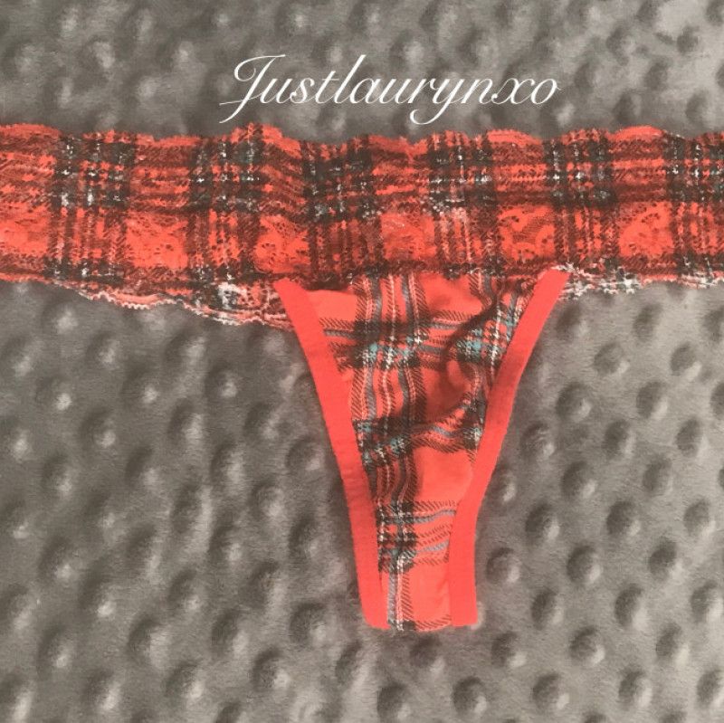 Red and Black Plaid Thong