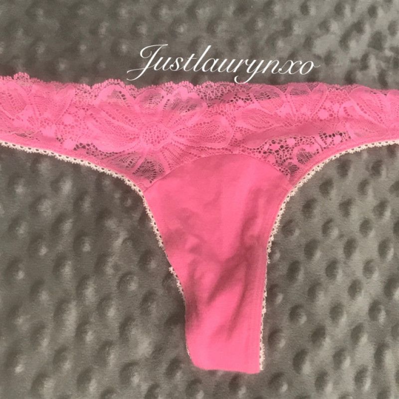 Hot Pink Lace Thong