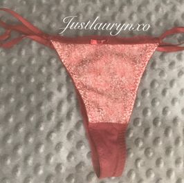 Red Strappy Thong with Design