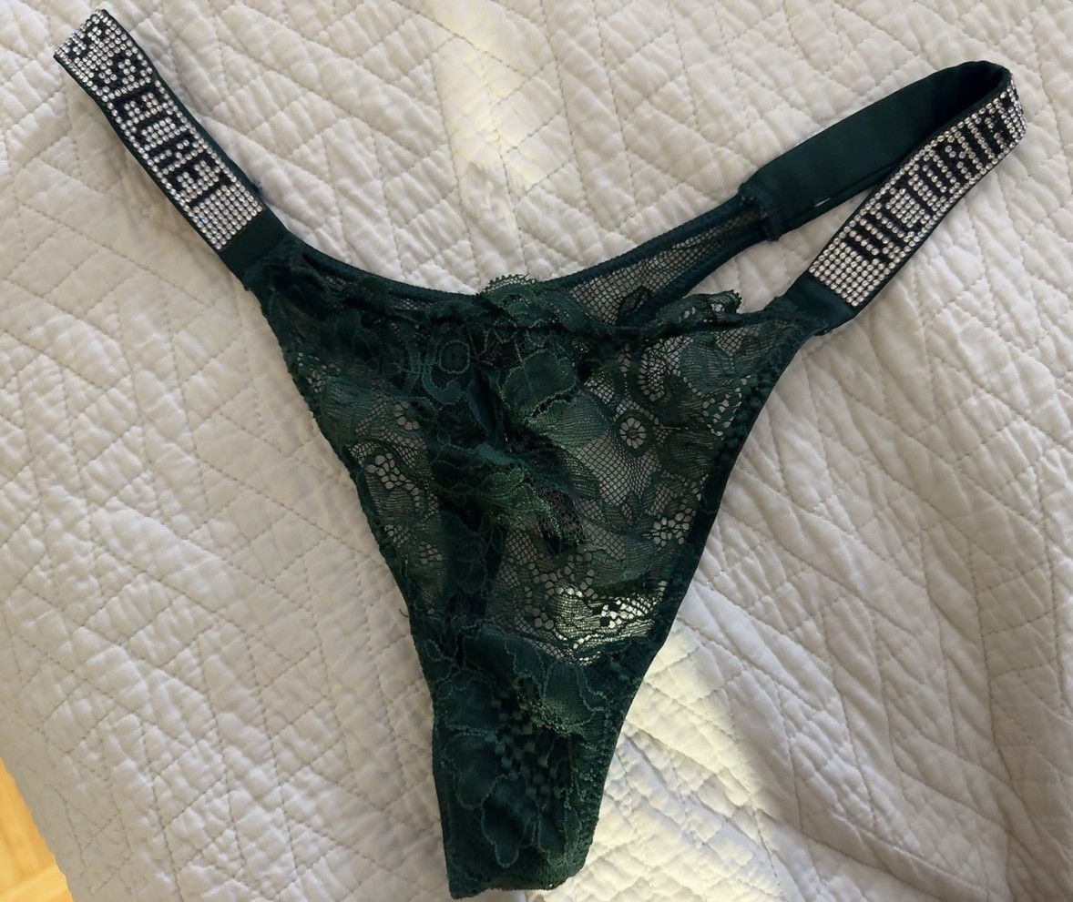 Green Lace Thong