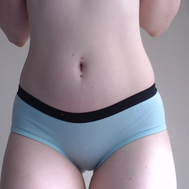 Blue and grey panties