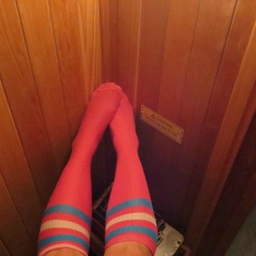 Sauna socks.......oh so sweaty