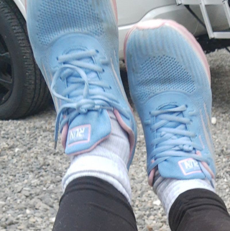 Cute blue pink sneakers