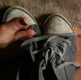 Well worn dirty Hightops