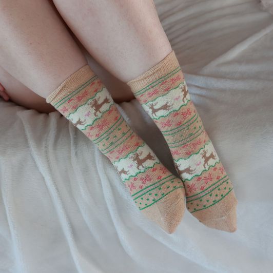 Used Christmas Reindeer Socks!