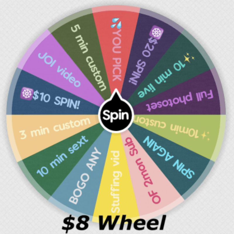 Cum Spin My 8 dollar Wheel!