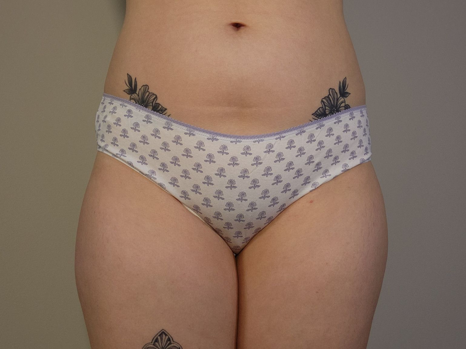 White Panties with Purple Flowers