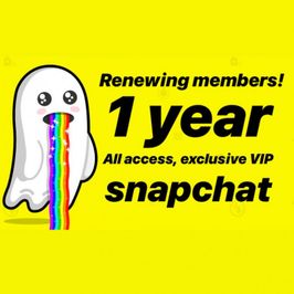 1 YR VIP SNAPCHAT: Renewing Members Only