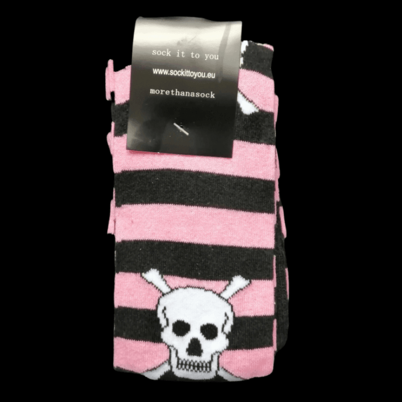 Pink and black Long socks