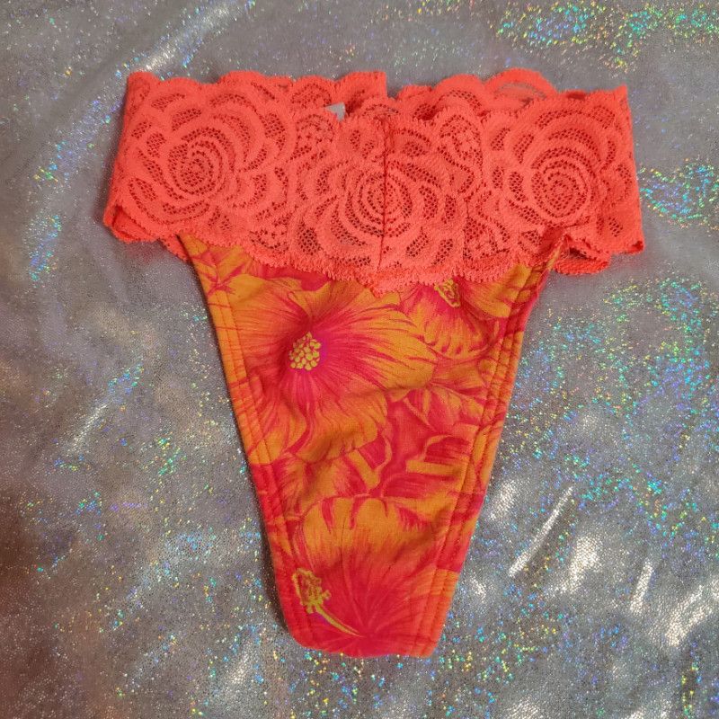 Orange Tropical Thong