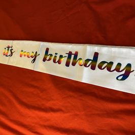 FtM Birthday Sash