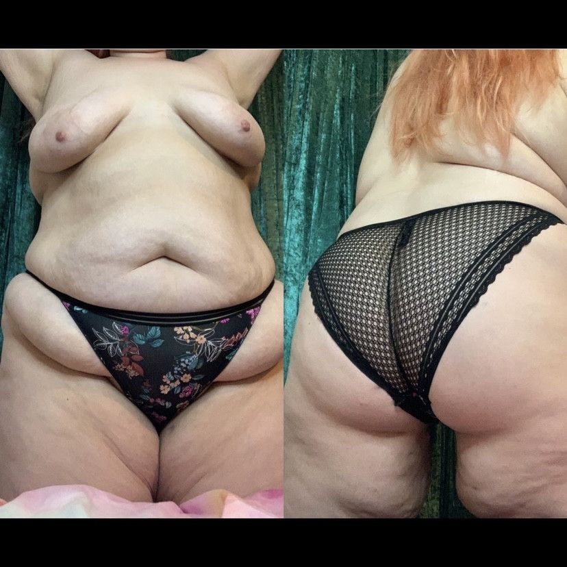 Black Floral Mesh Panties