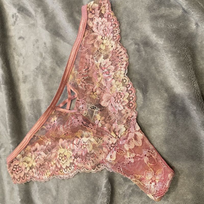 Peach Floral Lace Panty