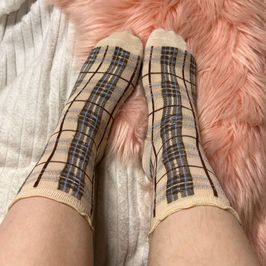 Checkered Beige socks