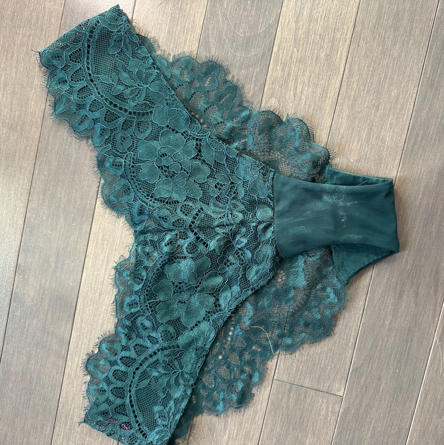 Dark Green Lace Undies