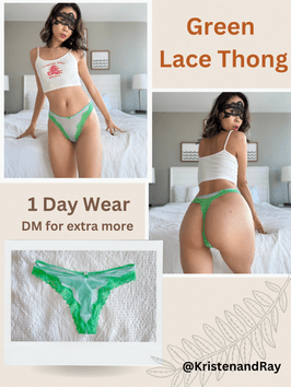 Green Lace Thong