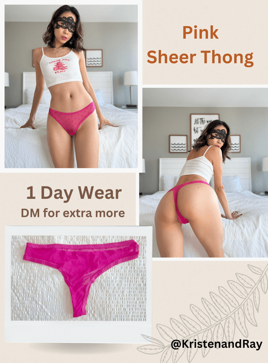 Pink Sheer Thong EXTRTA SOFT