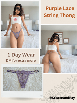 Purple Lace String Thong EXTRA SOFT