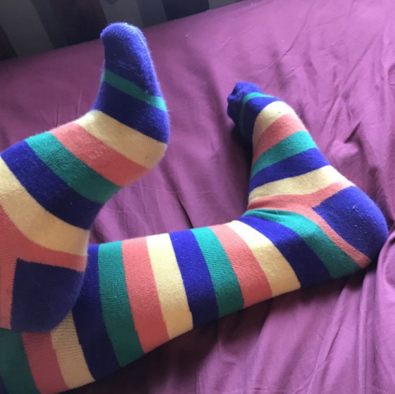 Iconic Striped Socks Worn and Dirty