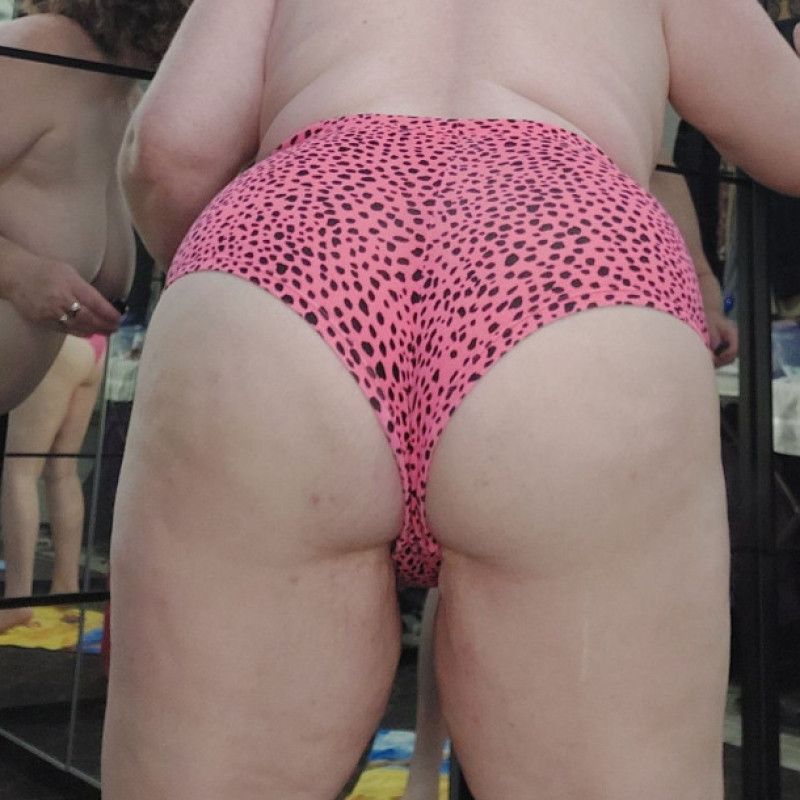 Pink  Black Leopard Print Cheeky Panty