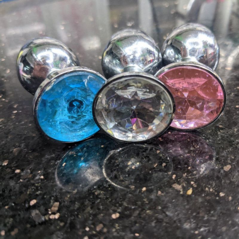 Metal Jeweled Butt Plug