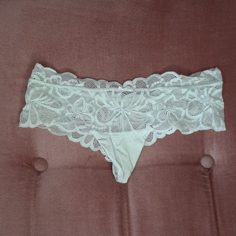 Cheeky white lace panties