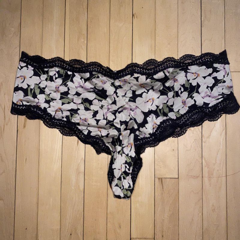 floral lace edge panties