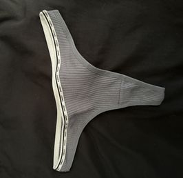 Light gray cotton thong