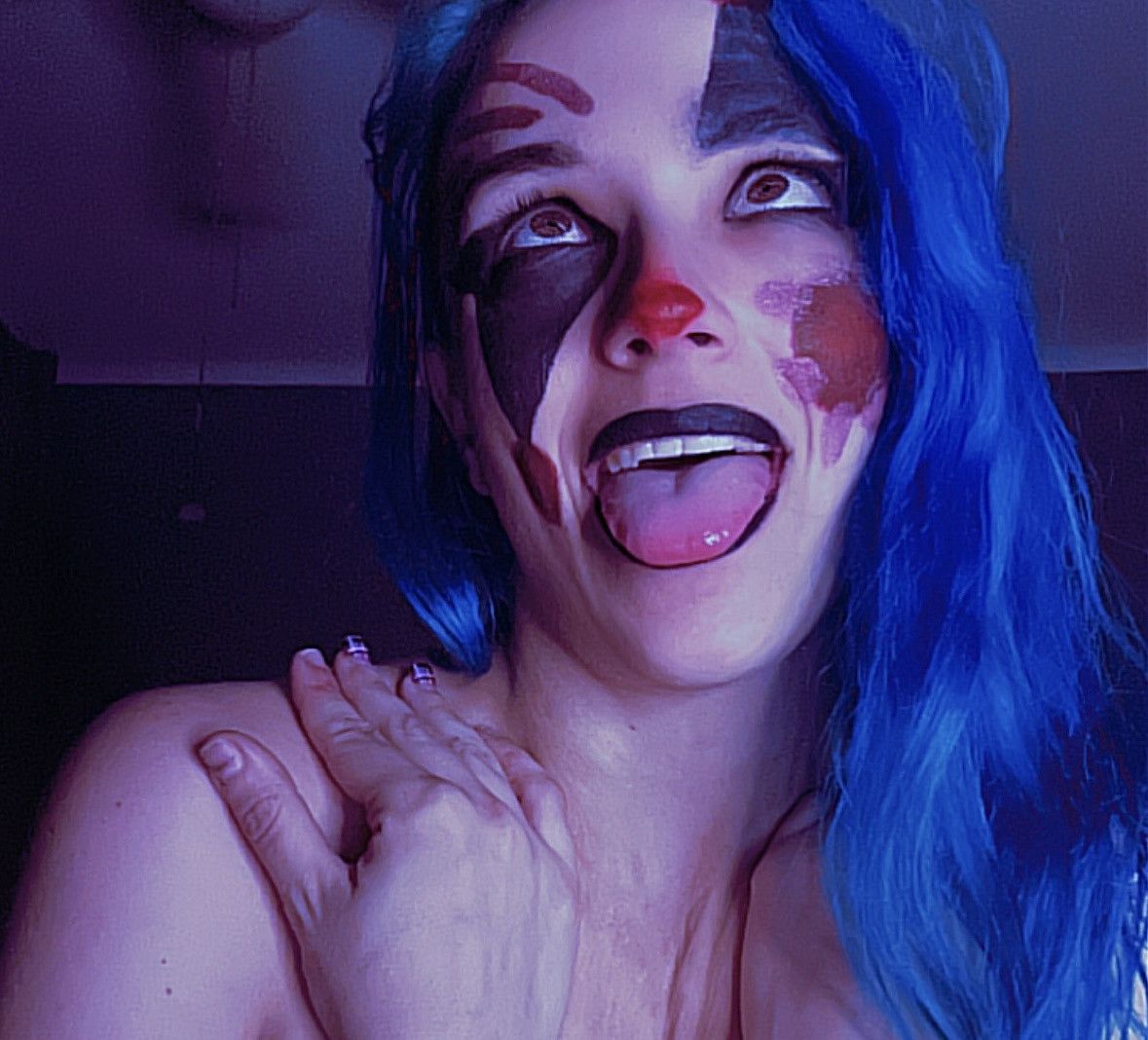 Sexy Goth Petite Clown Titties Photo Set