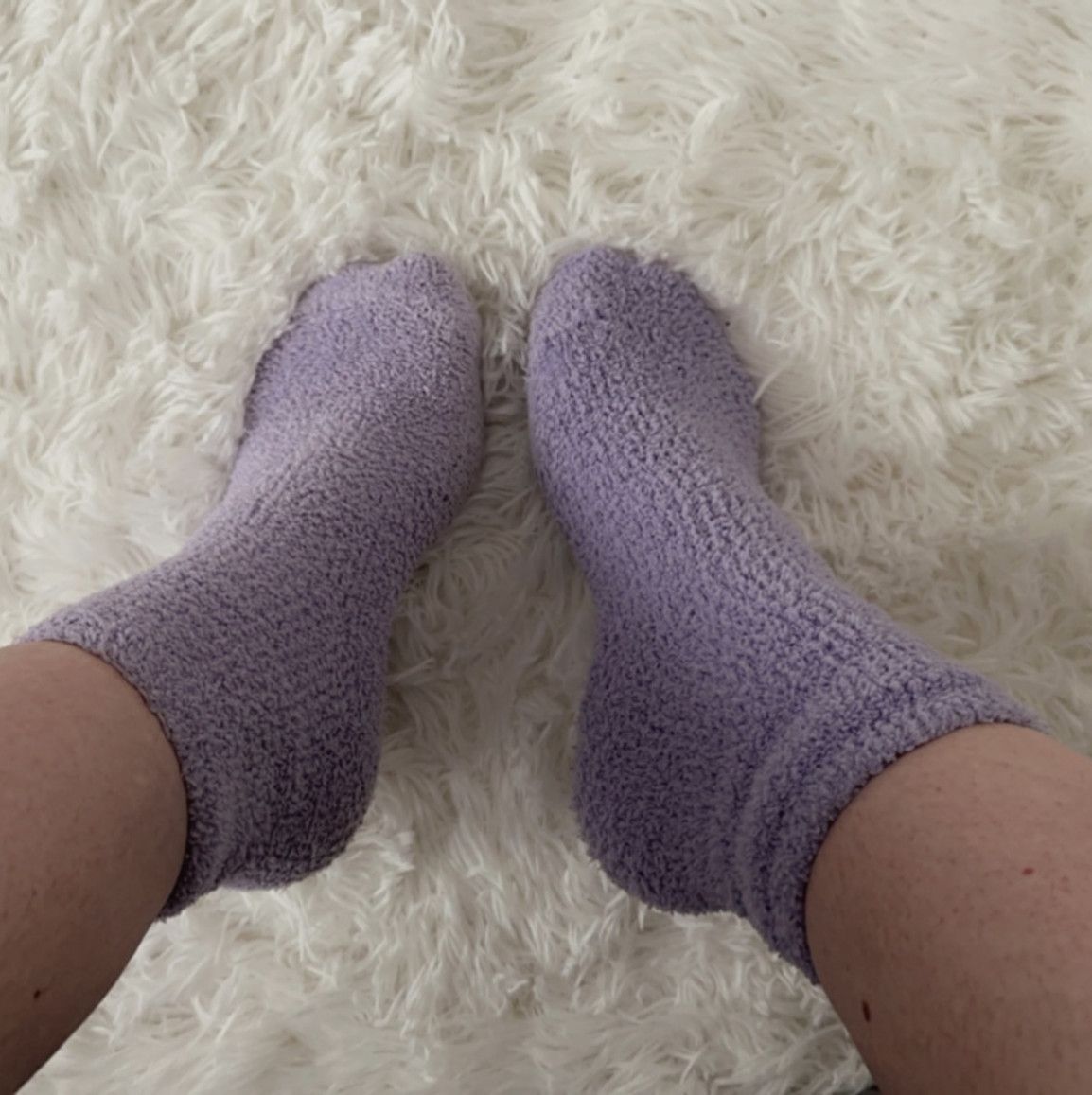 Purple Fluffy Socks