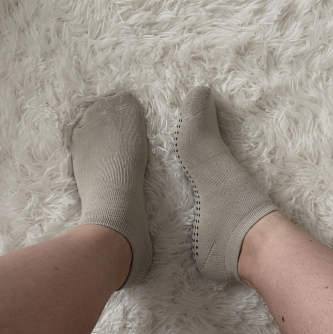 Grey Grippy Ankle Socks