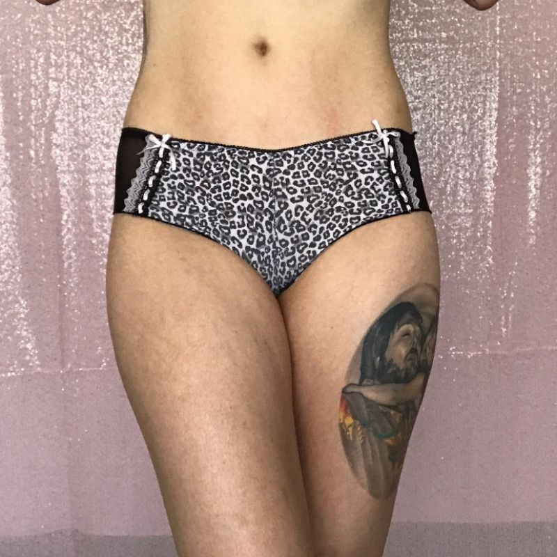 Black and pink Leopard Panties