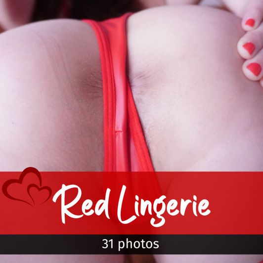 Red lingerie photoset
