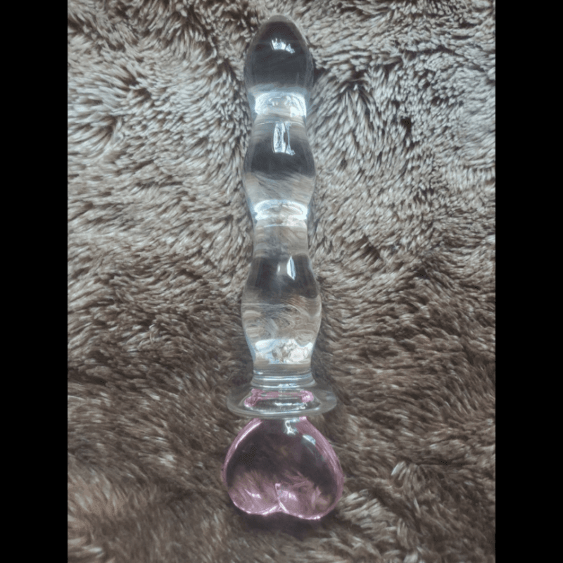 heart shaped glass dildo