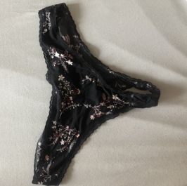 Black Panties with flowers