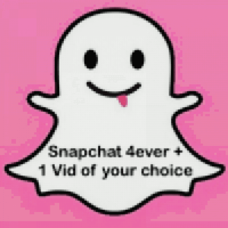 SNAPCHAT LIFETIME and VID OF YOUR CHOICE