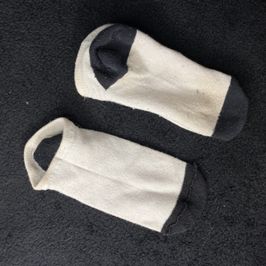 Worn ankle socks