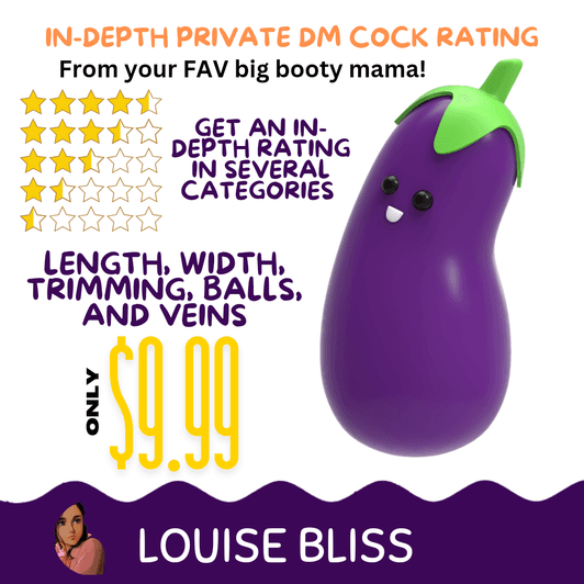 Indepth private DM cock rating!