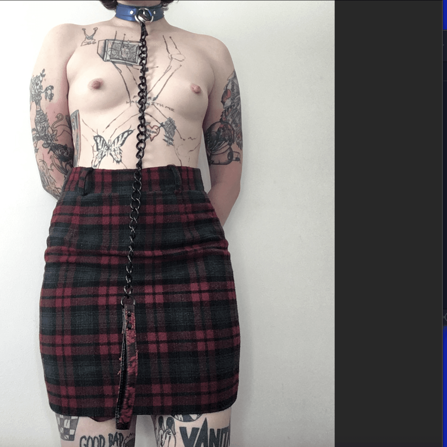 plaid mini skirt