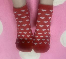 red heart ankle socks