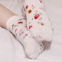 Getragene Blumen Socken