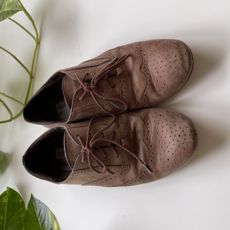 well worn leather shoes