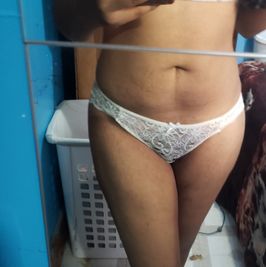 Used white panties