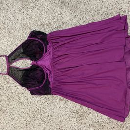 Purple babydoll dress